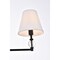 Bethany 3 lights bath sconce in black with white fabric shade